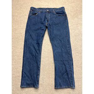 Levi's 501 Medium Wash Button Fly Straight Leg Men's Jeans 38 X 30 Classic Blue